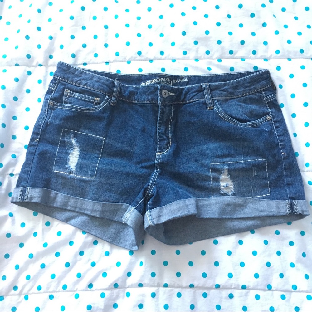Destroyed Jean Shorts